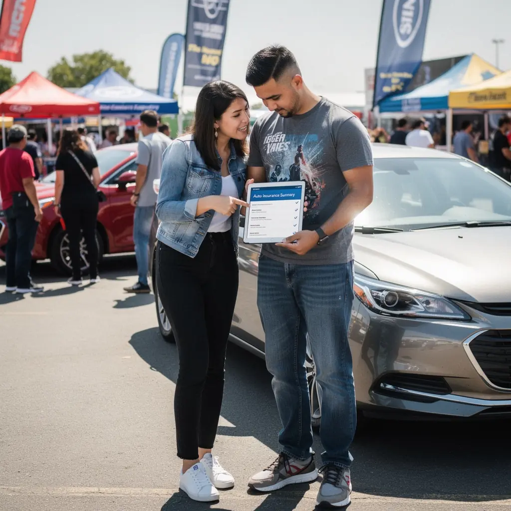 Grafika pokazująca porównanie różnych opcji ubezpieczenia samochodowego na jednej stronie.