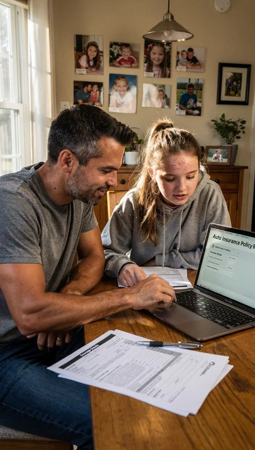 Osoba przeglądająca cyfrową wersję polisy ubezpieczeniowej na tablecie.