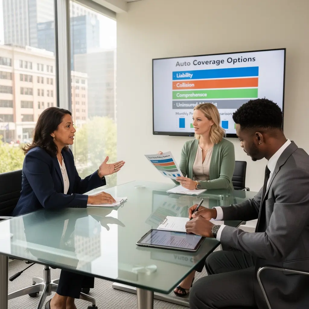 Zrzut ekranu przedstawiający interaktywną platformę do planowania budżetu ubezpieczenia samochodowego.